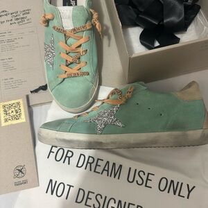Golden Goose superstars- Suede teal